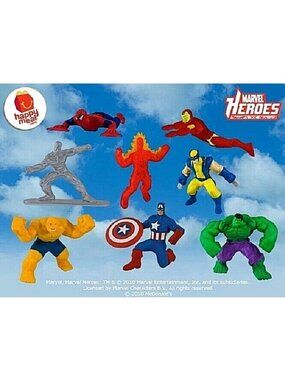 2010 Marvel Heroes Captain America w/ Shield McDonalds Happy Meal Toys Sealed
